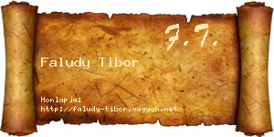 Faludy Tibor névjegykártya
